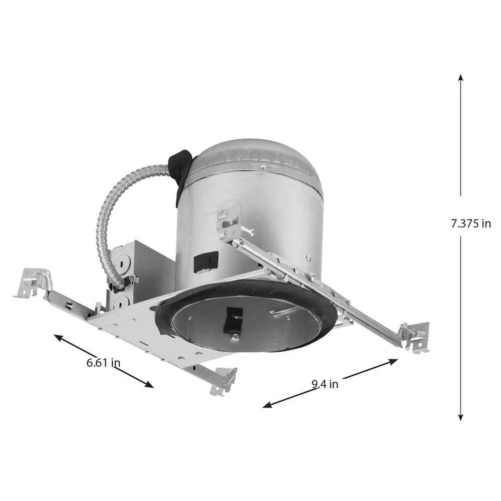 6 in. Steel Recessed Shallow Remodel Housing for 6 in. Trim by Progress Lighting 4 6 in. Steel Recessed Shallow Remodel Housing for 6 in. Trim by Progress Lighting - Image 2