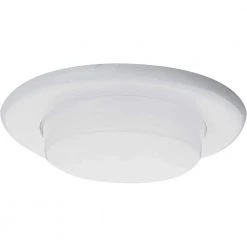 6 in. White Recessed Drop Opal Shower Trim by Progress Lighting