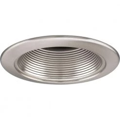 4 in. 12-Volt Brushed Nickel Recessed Baffle Trim by Progress Lighting