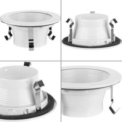 4 in. Satin White Recessed Step Baffle Trim for 4 in. Housing by Progress Lighting -Progress Lighting Shop progress lighting recessed lighting trims p804000 028 1f 1000