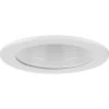 4 in. Satin White Recessed Step Baffle Trim for 4 in. Housing by Progress Lighting