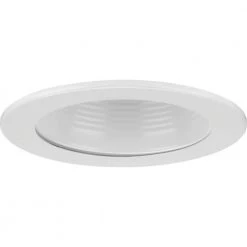 4 in. Satin White Recessed Step Baffle Trim for 4 in. Housing by Progress Lighting