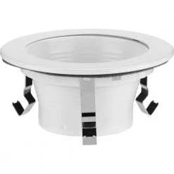 4 in. Satin White Recessed Step Baffle Trim for 4 in. Housing by Progress Lighting -Progress Lighting Shop progress lighting recessed lighting trims p804000 028 fa 1000