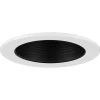 4 in. Black Recessed Step Baffle Trim for 4 in. Housing by Progress Lighting -Progress Lighting Shop progress lighting recessed lighting trims p804000 031 64 1000