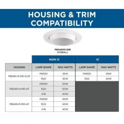 4 in. Satin White LED Recessed Eyeball Trim by Progress Lighting -Progress Lighting Shop progress lighting recessed lighting trims p804003 028 76 1000
