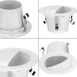 4 in. Satin White Recessed Wall Washer Trim for 4 in. Housing by Progress Lighting -Progress Lighting Shop progress lighting recessed lighting trims p804004 028 4f 1000