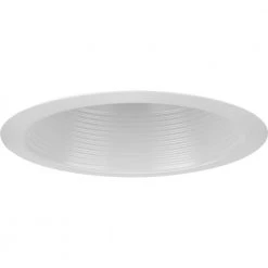 6 in. Satin White Recessed Step Baffle Trim for 6 in. Housing by Progress Lighting