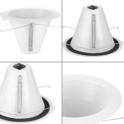 6 in. Satin White Recessed Splay Baffle Trim for 6 in. Housing by Progress Lighting -Progress Lighting Shop progress lighting recessed lighting trims p806002 028 4f 1000