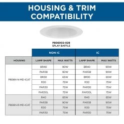 6 in. Satin White Recessed Splay Baffle Trim for 6 in. Housing by Progress Lighting -Progress Lighting Shop progress lighting recessed lighting trims p806002 028 fa 1000