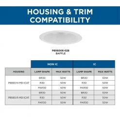 6 in. Satin White Recessed Step Baffle Trim for 6 in. Shallow Housing by Progress Lighting -Progress Lighting Shop progress lighting recessed lighting trims p806006 028 1f 1000