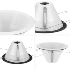 6 in. Satin White Recessed Step Baffle Trim for 6 in. Shallow Housing by Progress Lighting -Progress Lighting Shop progress lighting recessed lighting trims p806006 028 4f 1000