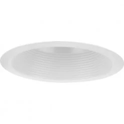 6 in. Satin White Recessed Step Baffle Trim for 6 in. Shallow Housing by Progress Lighting