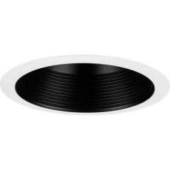 6 in. Black Stepped Step Baffle Trim for 6 in. Shallow Housing by Progress Lighting