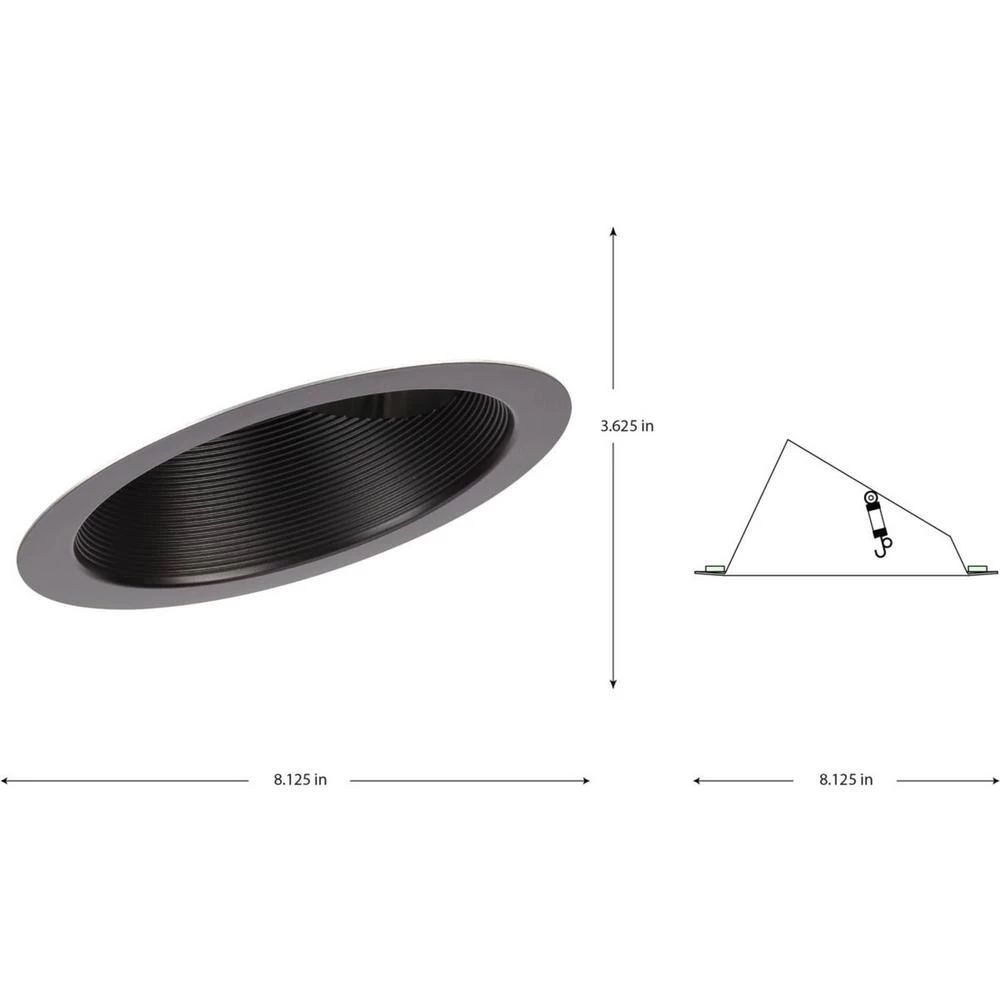 6 in. Antique Bronze Recessed Sloped Ceiling Step Baffle Trim for 6 in. Housing by Progress Lighting 9 6 in. Antique Bronze Recessed Sloped Ceiling Step Baffle Trim for 6 in. Housing by Progress Lighting - Image 7