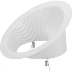 6 in. Satin White Recessed Sloped Ceiling Step Baffle Trim for 6 in. Housing by Progress Lighting -Progress Lighting Shop progress lighting recessed lighting trims p806008 028 44 1000