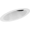 6 in. Satin White Recessed Sloped Ceiling Step Baffle Trim for 6 in. Housing by Progress Lighting