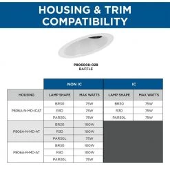 6 in. Satin White Recessed Sloped Ceiling Step Baffle Trim for 6 in. Housing by Progress Lighting -Progress Lighting Shop progress lighting recessed lighting trims p806008 028 fa 1000