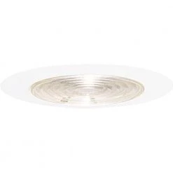 6 in. White Recessed Fresnel Shower Trim by Progress Lighting