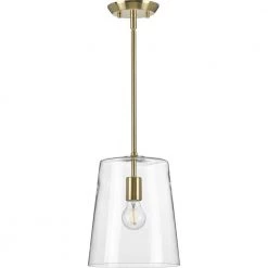 Clarion 1-Light Satin Brass Small Pendant by Progress Lighting -Progress Lighting Shop satin brass progress lighting chandeliers p500241 012 c3 1000
