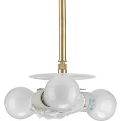 Markor 3-Light Satin Brass Stem Mounted Pendant by Progress Lighting -Progress Lighting Shop satin brass progress lighting chandeliers p5199 12 4f 1000