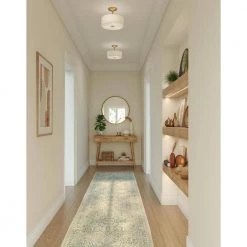 Inspire Collection 2-Light Satin Brass Summer Linen Shade New Traditional Semi-Flush Light by Progress Lighting 13 Inspire Collection 2-Light Satin Brass Summer Linen Shade New Traditional Semi-Flush Light by Progress Lighting -Progress Lighting Shop satin brass progress lighting flush mount lights p350129 012 c3 1000