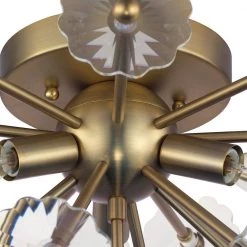 Floret 16 in. 3-Light Satin Brass Flush Mount by Progress Lighting -Progress Lighting Shop satin brass progress lighting flush mount lights p350174 012 1f 1000