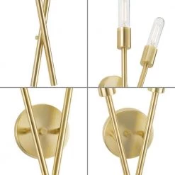 Astra 2-Light 18 in. Satin Brass Modern Wall Bracket by Progress Lighting -Progress Lighting Shop satin brass progress lighting vanity lighting p710027 012 4f 1000