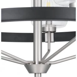 Estella 5-Light Satin Nickel Chandelier with Matte Black Accents and Clear Glass Shades by Progress Lighting -Progress Lighting Shop satin nickel with matte black accents progress lighting chandeliers p400246 147 1f 1000
