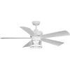Midvale 56 in. 2-Light 5-Blade White AC Motor Coastal Ceiling Fan with Light by Progress Lighting -Progress Lighting Shop satin white progress lighting ceiling fans with lights p250011 028 wb 64 1000