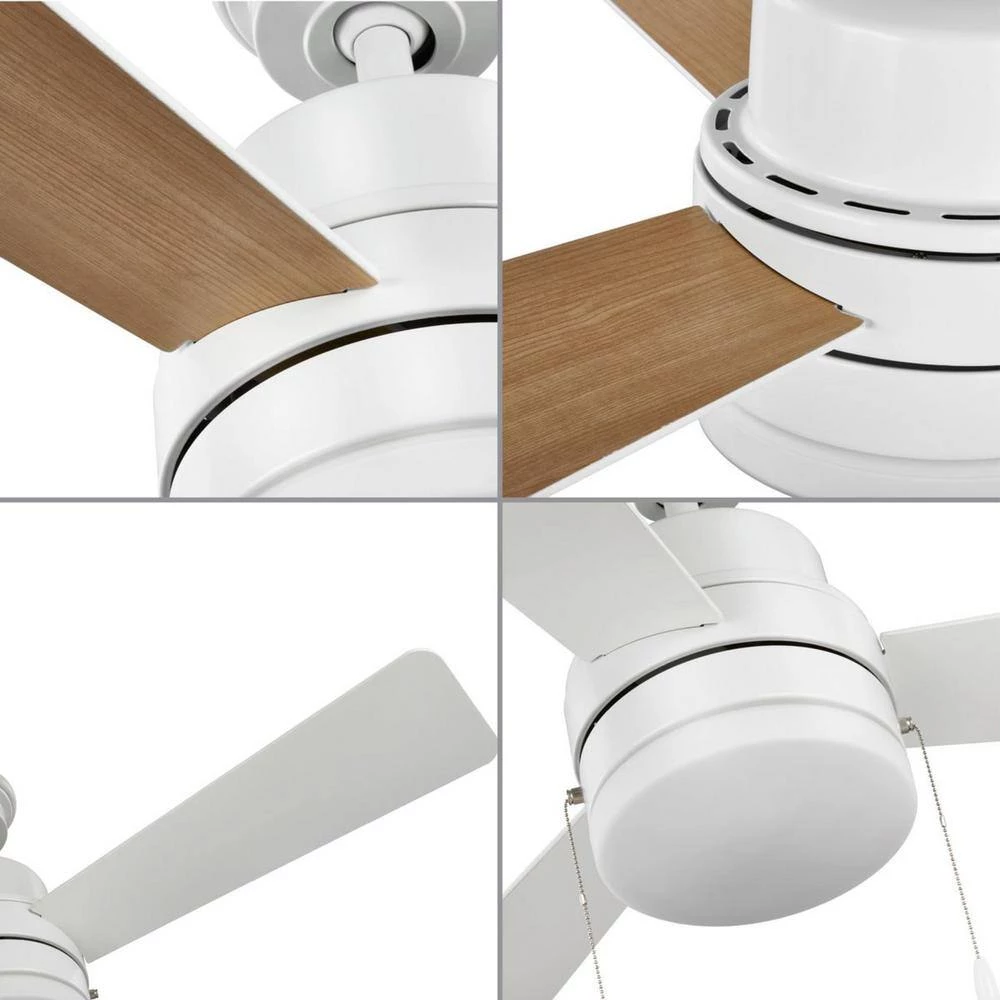 Trevina V 52 in. LED Indoor Satin White ENERGY STAR Modern Ceiling Fan with Light Kit and White Opal Shade by Progress Lighting 7 Trevina V 52 in. LED Indoor Satin White ENERGY STAR Modern Ceiling Fan with Light Kit and White Opal Shade by Progress Lighting - Image 5