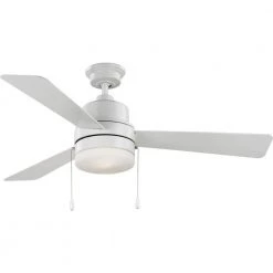 Trevina V 52 in. LED Indoor Satin White ENERGY STAR Modern Ceiling Fan with Light Kit and White Opal Shade by Progress Lighting 15 Trevina V 52 in. LED Indoor Satin White ENERGY STAR Modern Ceiling Fan with Light Kit and White Opal Shade by Progress Lighting -Progress Lighting Shop satin white progress lighting ceiling fans with lights p250076 028 wb 44 1000