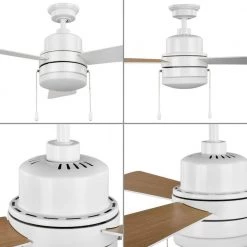 Trevina V 52 in. LED Indoor Satin White ENERGY STAR Modern Ceiling Fan with Light Kit and White Opal Shade by Progress Lighting 13 Trevina V 52 in. LED Indoor Satin White ENERGY STAR Modern Ceiling Fan with Light Kit and White Opal Shade by Progress Lighting -Progress Lighting Shop satin white progress lighting ceiling fans with lights p250076 028 wb 4f 1000