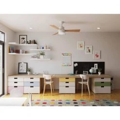 Trevina V 52 in. LED Indoor Satin White ENERGY STAR Modern Ceiling Fan with Light Kit and White Opal Shade by Progress Lighting 12 Trevina V 52 in. LED Indoor Satin White ENERGY STAR Modern Ceiling Fan with Light Kit and White Opal Shade by Progress Lighting -Progress Lighting Shop satin white progress lighting ceiling fans with lights p250076 028 wb c3 1000