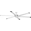 Huff Collection Indoor/Outdoor 96 in. Six-Blade White Modern Ceiling Fan with Six-Speed Remote by Progress Lighting -Progress Lighting Shop satin white progress lighting ceiling fans without lights p250030 028 64 1000