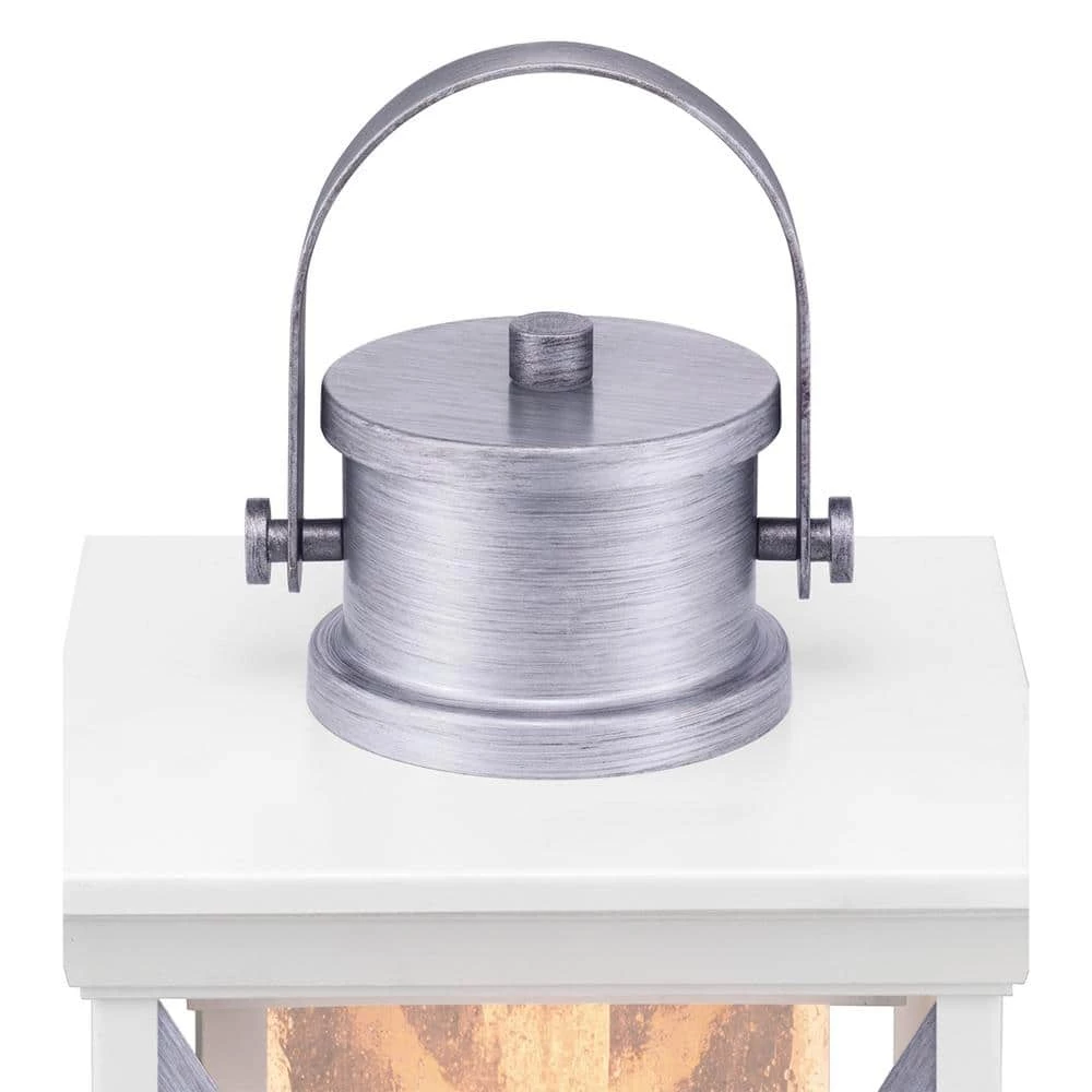 Pendleton 1-Light Outdoor Satin White Post Light with Antique Silver Accents by Progress Lighting 5 Pendleton 1-Light Outdoor Satin White Post Light with Antique Silver Accents by Progress Lighting - Image 3