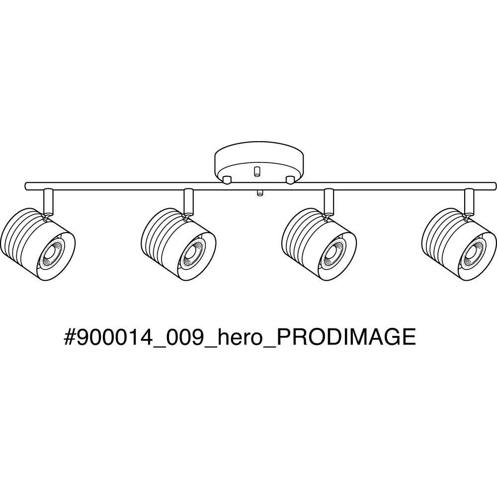 Kitson 4-Light Satin White Halogen Track Lighting Head by Progress Lighting 4 Kitson 4-Light Satin White Halogen Track Lighting Head by Progress Lighting - Image 2