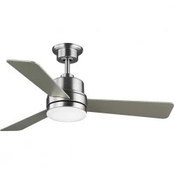 Trevina II 44 in. Integrated LED Brushed Nickel Ceiling Fan with Light by Progress Lighting