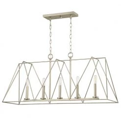 Ferncroft 5-Light Silver Ridge Chandelier with Antique Nickel Accents by Progress Lighting