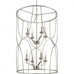 Landree 8-Light Silver Ridge Pendant by Progress Lighting
