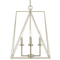 Ferncroft 4-Light Silver Ridge Pendant with Antique Nickel Accents by Progress Lighting -Progress Lighting Shop silver ridge progress lighting chandeliers p500216 134 c3 1000