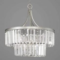 Glimmer Collection 5-Light Silver Ridge Pendant with Clear Glass by Progress Lighting -Progress Lighting Shop silver ridge progress lighting chandeliers p5321 134 a0 1000