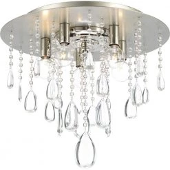 Anjoux Collection 5-Light Silver Ridge Flush Mount by Progress Lighting
