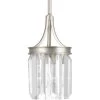 Glimmer Collection 1-Light Silver Ridge Mini Pendant with Clear Glass by Progress Lighting -Progress Lighting Shop silver ridge progress lighting pendant lights p5320 134 64 1000
