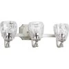 Anjoux Collection 3-Light Silver Ridge Clear Water Glass Luxe Bath Vanity Light by Progress Lighting -Progress Lighting Shop silver ridge progress lighting vanity lighting p300118 134 64 1000