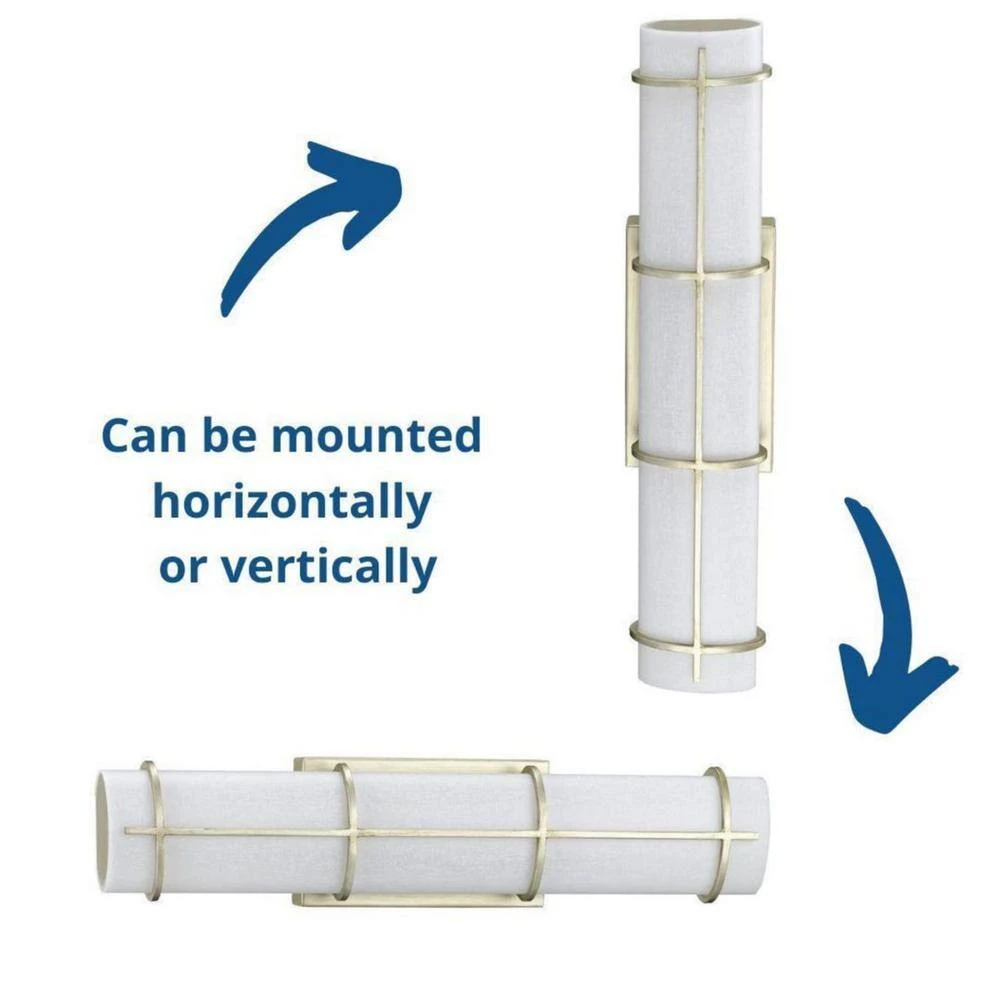 Grid LED Collection 1-Light Silver Ridge White Linen Glass LED Modern Wall Light by Progress Lighting 6 Grid LED Collection 1-Light Silver Ridge White Linen Glass LED Modern Wall Light by Progress Lighting - Image 4