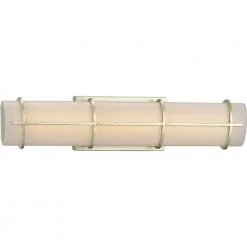 Grid LED Collection 1-Light Silver Ridge White Linen Glass LED Modern Wall Light by Progress Lighting 9 Grid LED Collection 1-Light Silver Ridge White Linen Glass LED Modern Wall Light by Progress Lighting -Progress Lighting Shop silver ridge progress lighting vanity lighting p300332 134 30 c3 1000