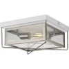 Barlowe 2-Light Stainless Steel Farmhouse Outdoor Flush Mount Light by Progress Lighting