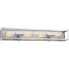 Union Square Collection 4-Light Stainless Steel Clear Glass Coastal Bath Vanity Light by Progress Lighting
