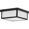 Box LED Black 1-Light LED Flush Mount by Progress Lighting -Progress Lighting Shop steel finish progress lighting flush mount lights p350114 031 30 64 1000