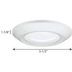 Intrinsic Collection 5-1/2" LED Slim Satin White Flush Mount Surface Mount Light 500 Lumens by Progress Lighting -Progress Lighting Shop steel progress lighting flush mount lights p810012 028 30 44 1000